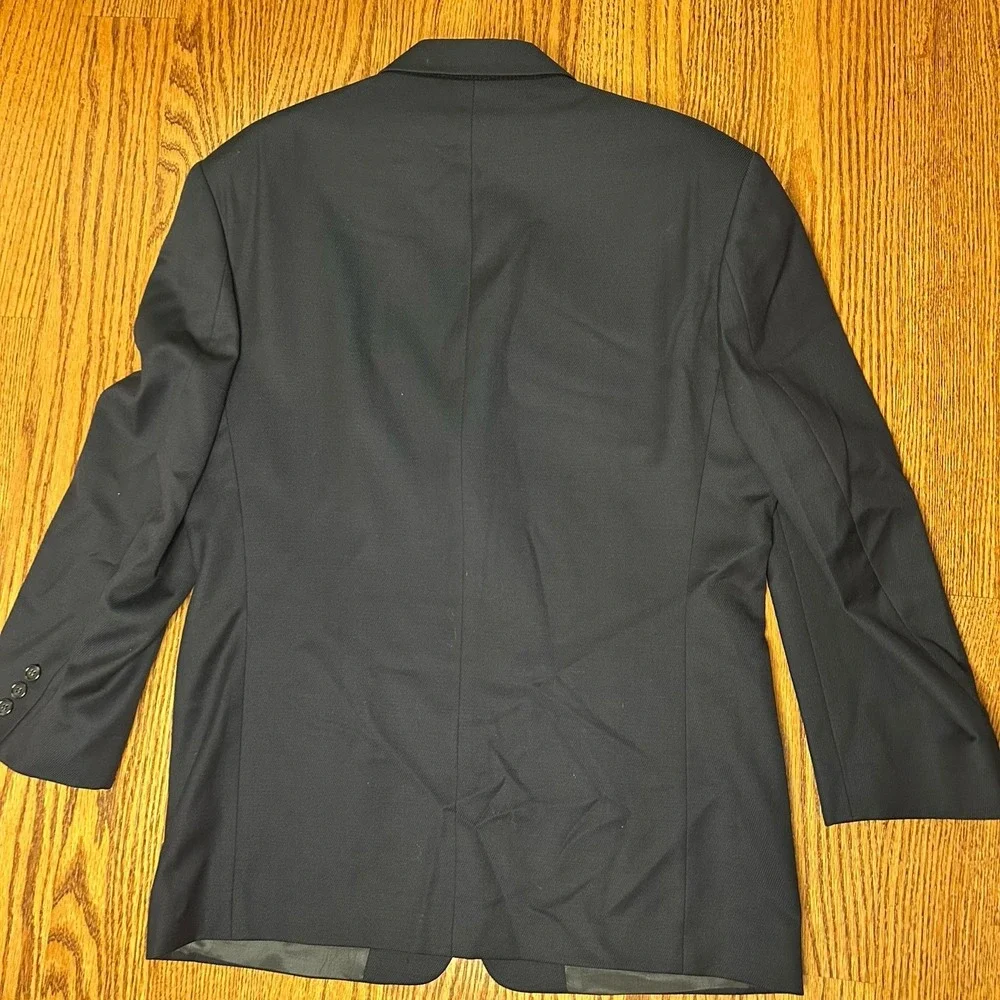 Claudio Morelli Mens Blazer Career Suit Single Breasted Pure Wool Size 40 Navy
